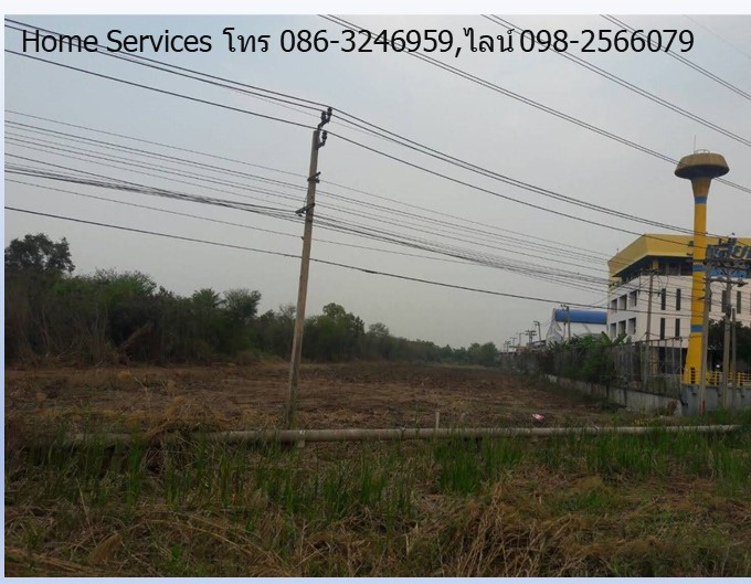 ขายที่ดิน 5 ไร่กว่า ติดถนนบางบัวทอง–สุพรรณบุรี (340) น้ำไม่ท่วม ใกล้ตลาดลาดบัวหลวงและถนน 346